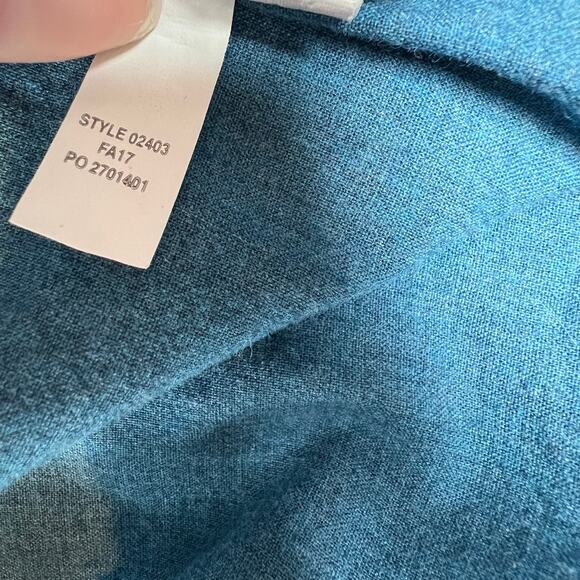 J Crew Slim Fit Button Down Shirts Mens L Blue Green Plaid Long Sleeve Lot of 2 - Picture 8 of 13